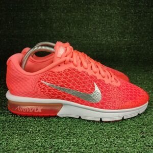 Nike Shoes Kids 7Y Pink Air Max Sequent 2 Running 869994-600 Bright Crimson